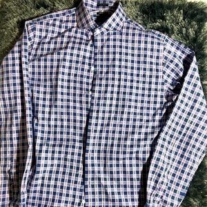 Neiman Marcus Blue & Pink Checkered Shirt …